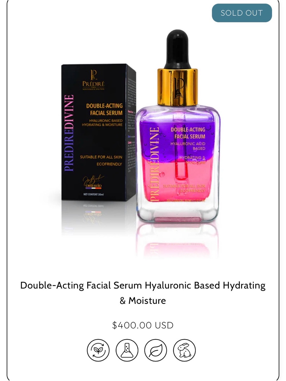 Predire Double-Acting Hyaluronic Facial Serum